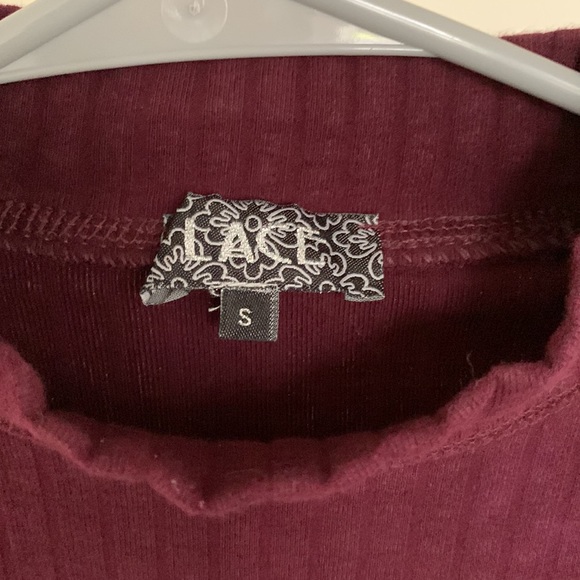 Burgundy Mock Neck - Picture 2 of 4